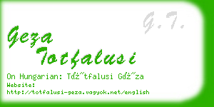 geza totfalusi business card